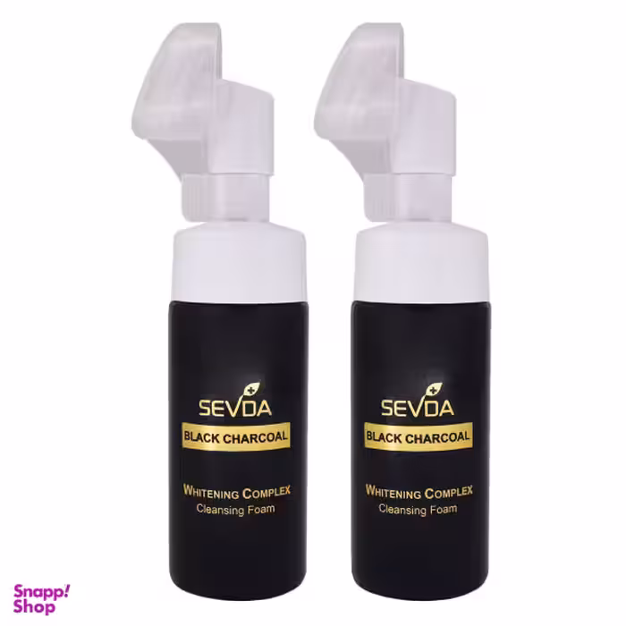 فوم شستشو صورت سودا (Sevda) مدل Black Charcoal حجم 150 میلی‌لیتر مجموعه 2 عددی