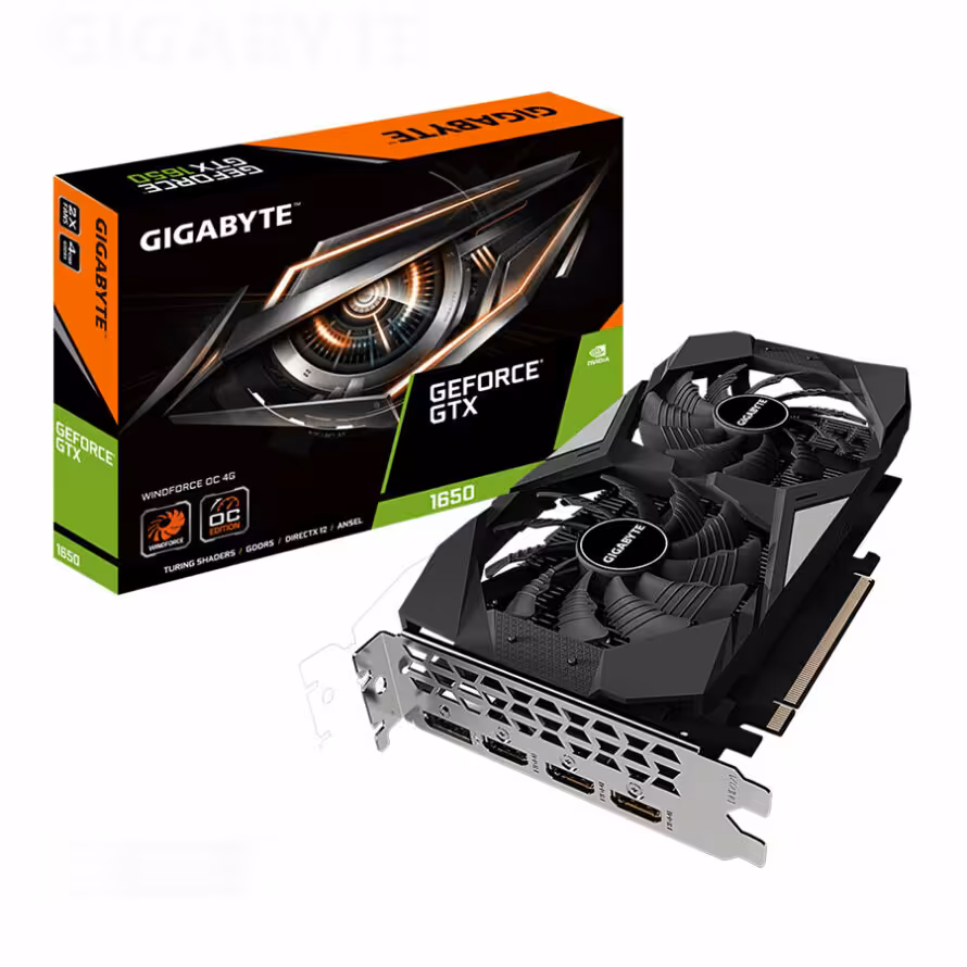 کارت گرافیک گیگابایت GeForce GTX 1650 WINDFORCE OC 4G