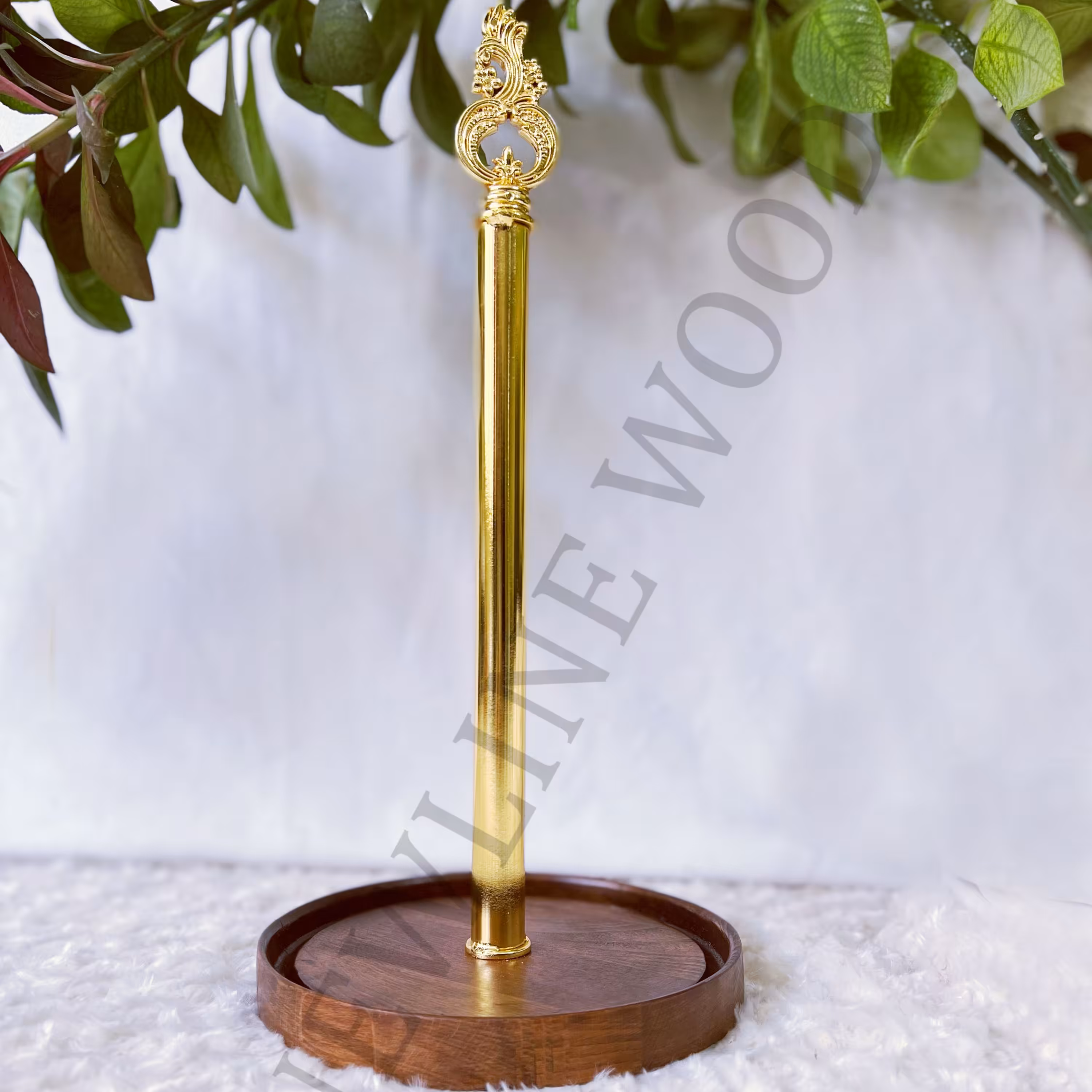 جا دستمالی اشپزخانه چوبی- جا دستمالی لوله ای چوبی