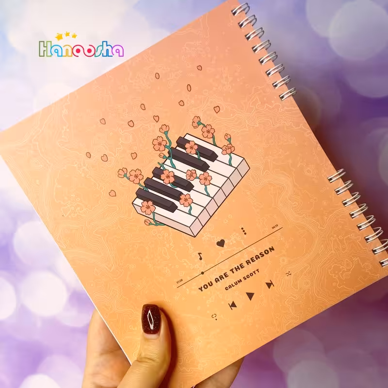 دفتر نقاشی 80 برگ طرح پیانو | برند pandaak