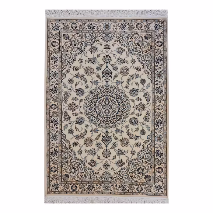 فرش دستبافت یک و نیم متری مدل نایین 