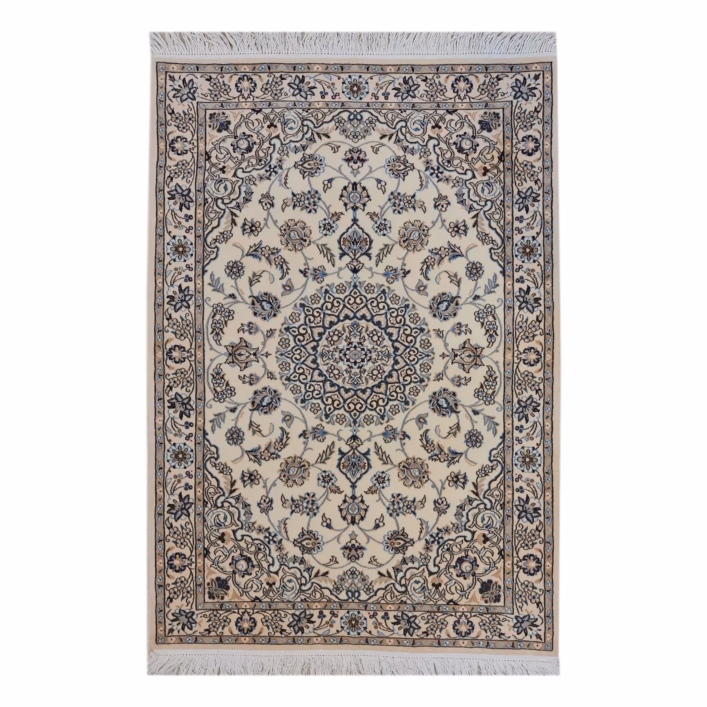 فرش دستبافت یک و نیم متری مدل نایین 