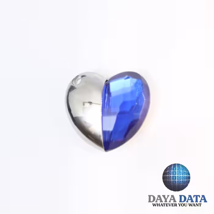 فلش مموری فانتزی دایا دیتا  قلب جواهر مدلJE1001-63 ظرفیت 128GB -USB2 رنگ سرمه ای