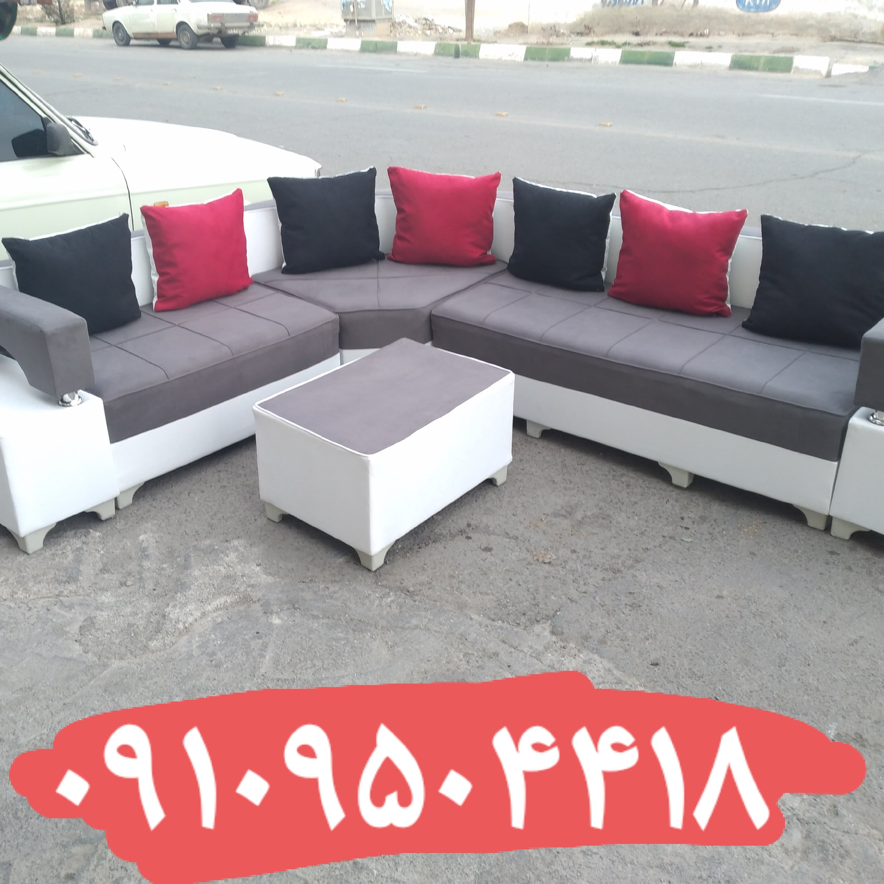 مبل راحتی در رنگ بندی متنوع ال دسته دوبل 