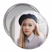 آینه جیبی خندالو مدل رزی بلک پینک Black Pink کد 14361