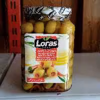 
زیتون سبز بدون هسته با مغز فلفل قرمز 1500 گرم لوراس Loras

