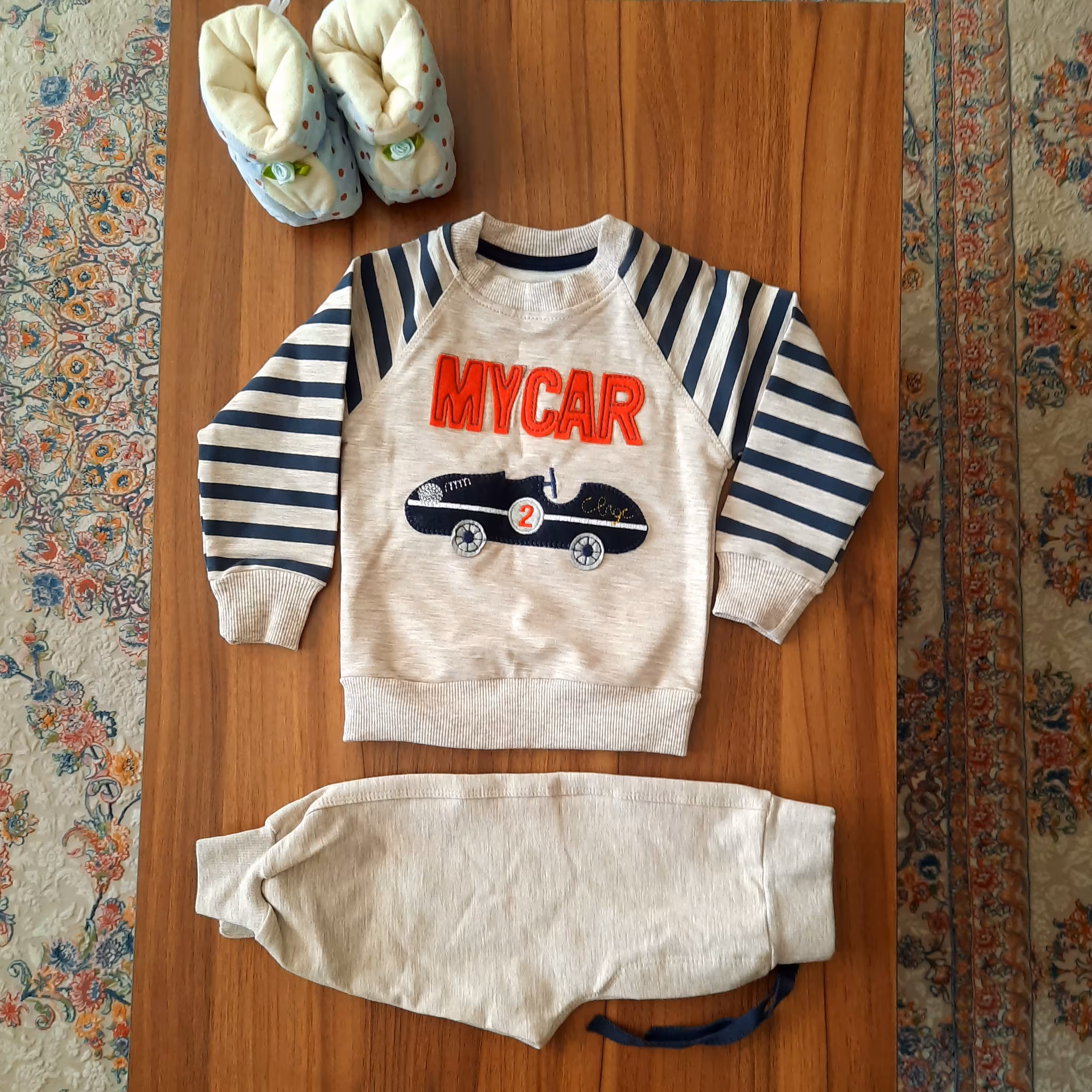 بلوز و شلوار  ست  پسرانه سایز 35 ، شلوار مچی کمر کش ، ارسال رایگان 