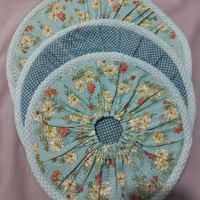 ست سه تایی دم کنی دور کش جنس کتان 