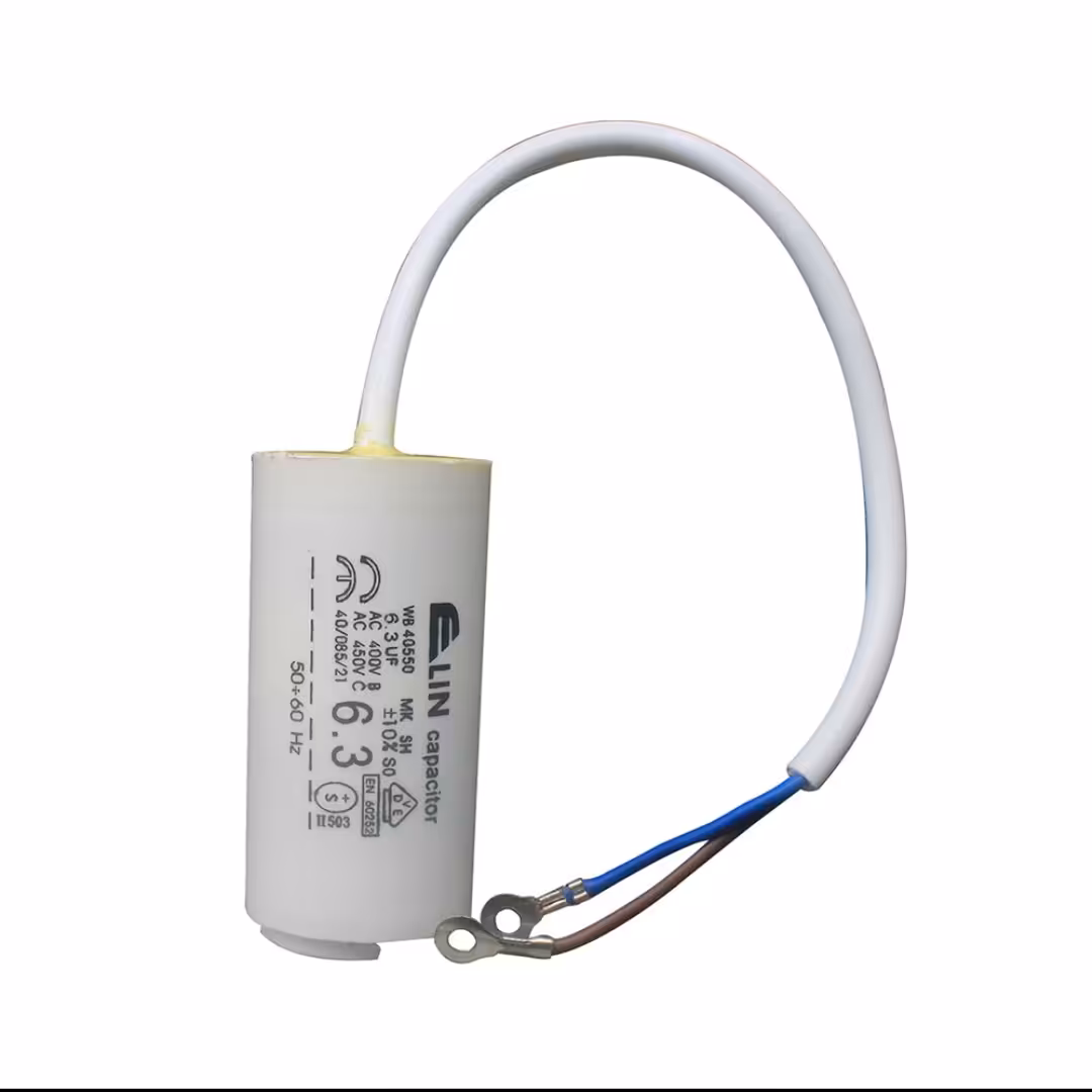 خازن روغنی20میکروفاراد 450ولت دائم کار کابلی 