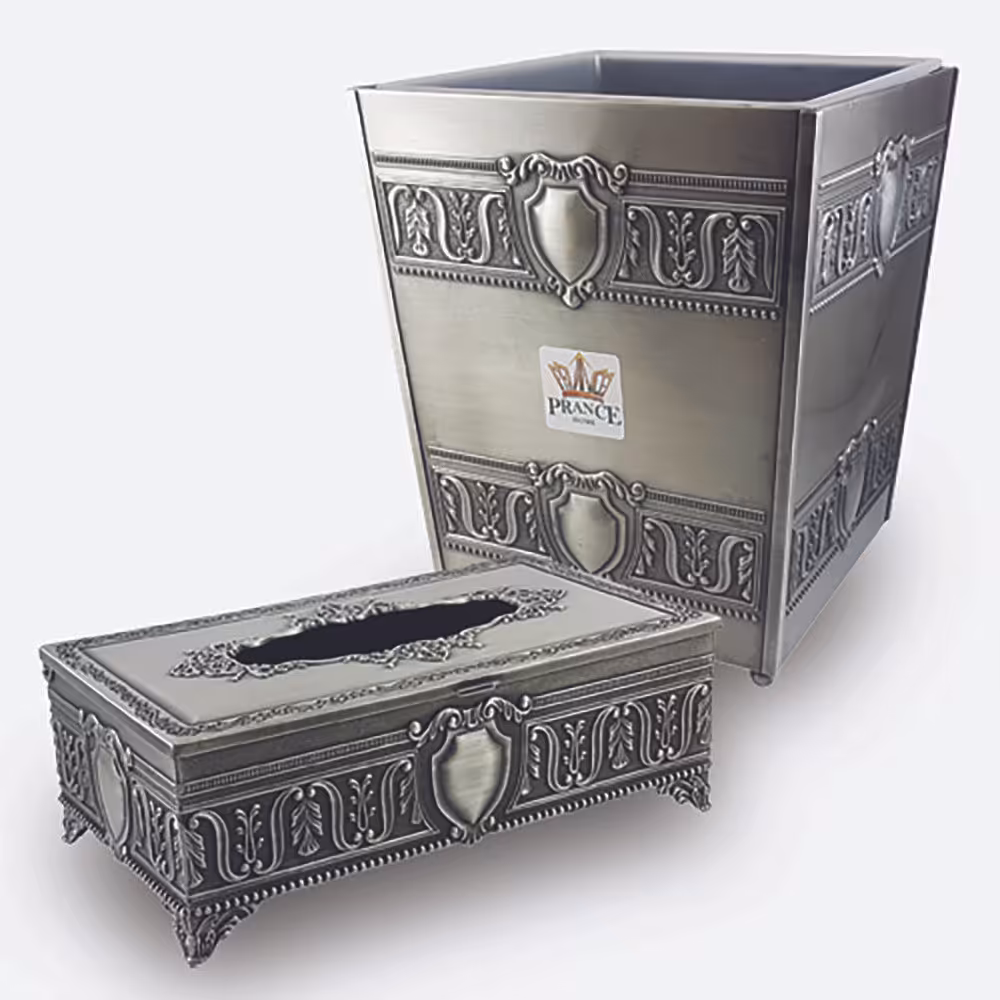 ست سطل و جا دستمالی پیوتر یونیک کد 1402