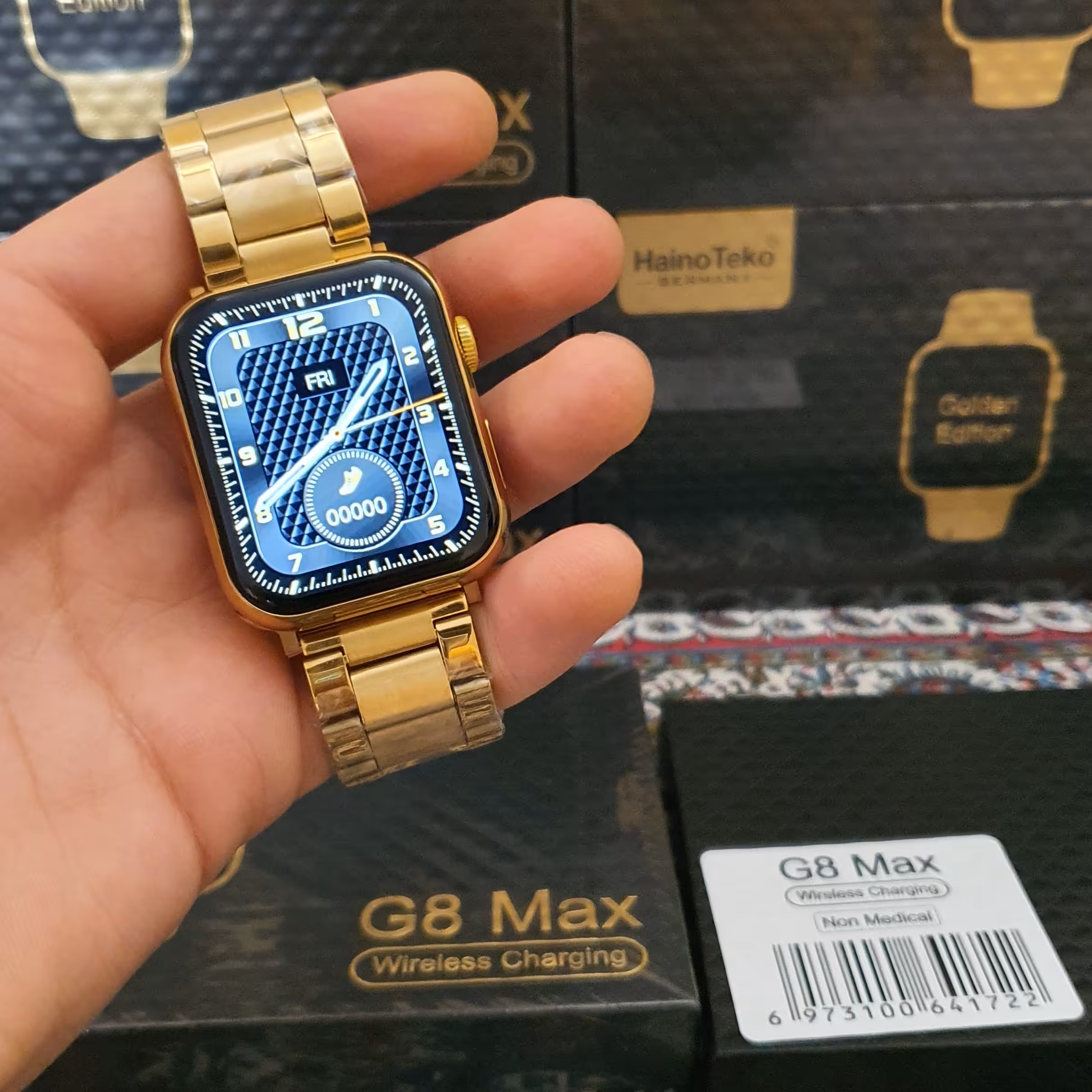 g8 max اپل واچ دو بند فلزی و سیلیکونی  ساخت المان ارسال رایگان 