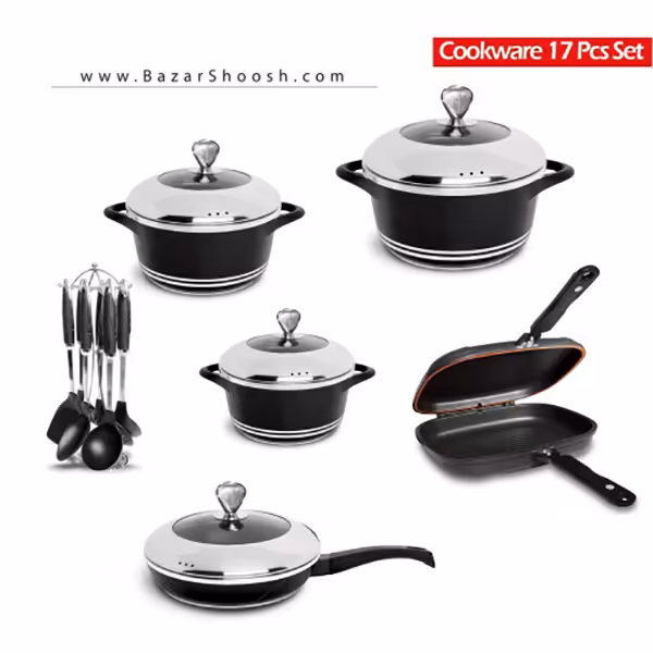 سرویس قابلمه تفلون 17 پارچه ام جی اس – MGS