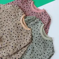 بلواز  اسپرت دخترانه و پسرانه توپ توپی  سایز 55 تا65 در سه رنگ سبز و صورتی و زرد 