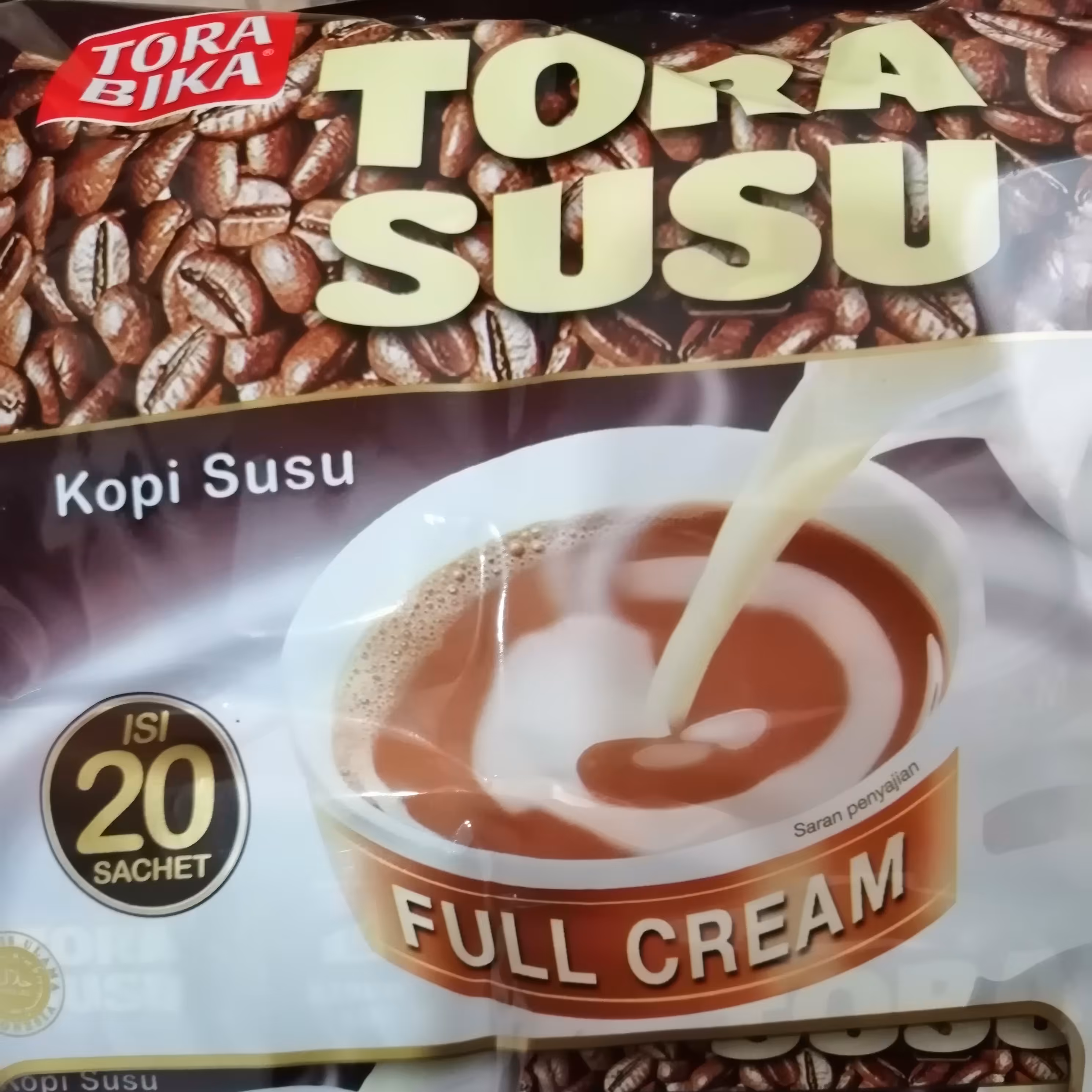 تورابیکا  خامه ای سوسو 20 عددی torabika susu اصل اندونزی