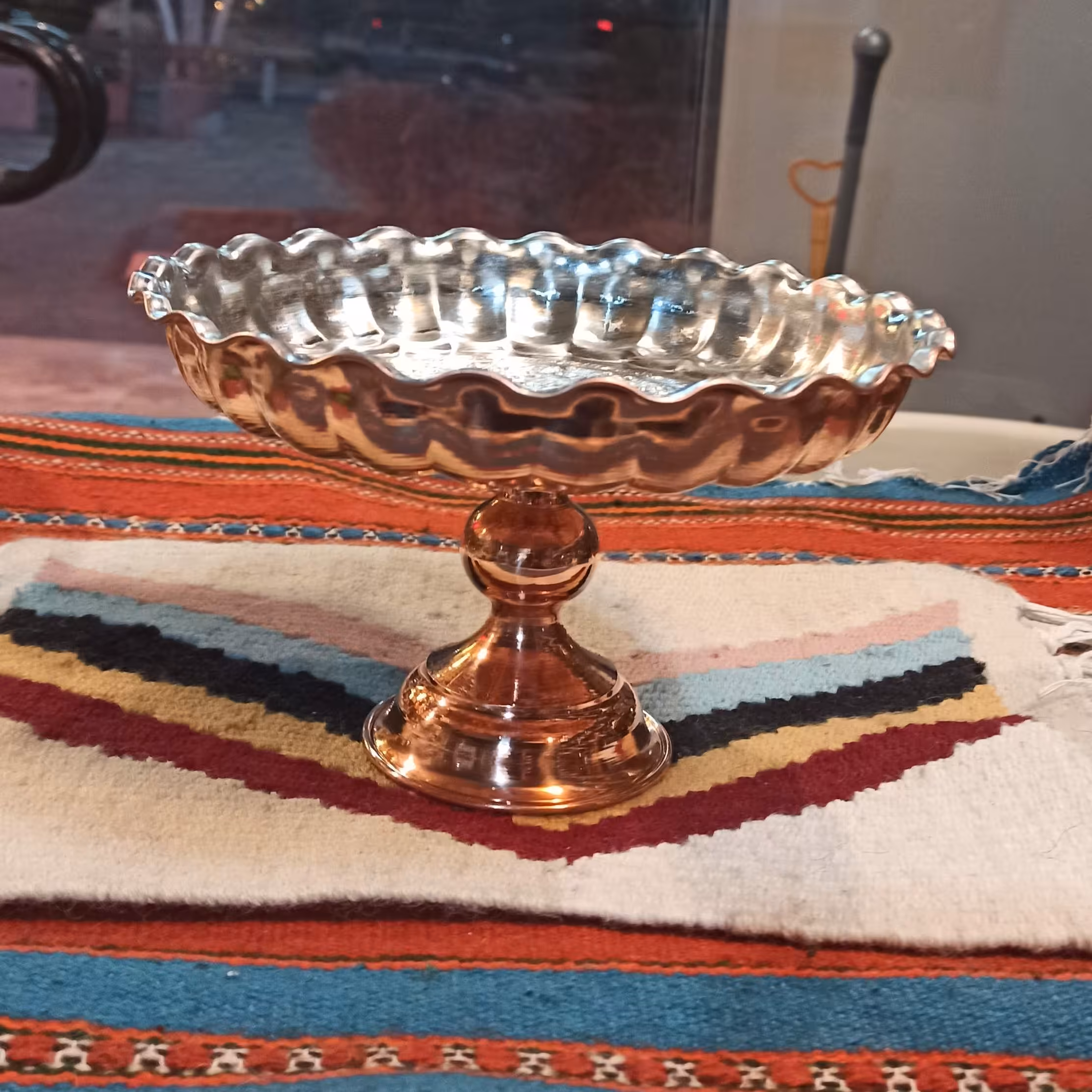 شیرینی خوری مسی کعبدار