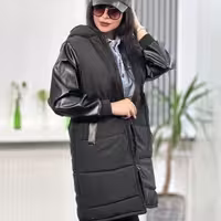 کاپشن مموری ضدآب داخل پشم شیشه و آستر آستین چرم نیکا