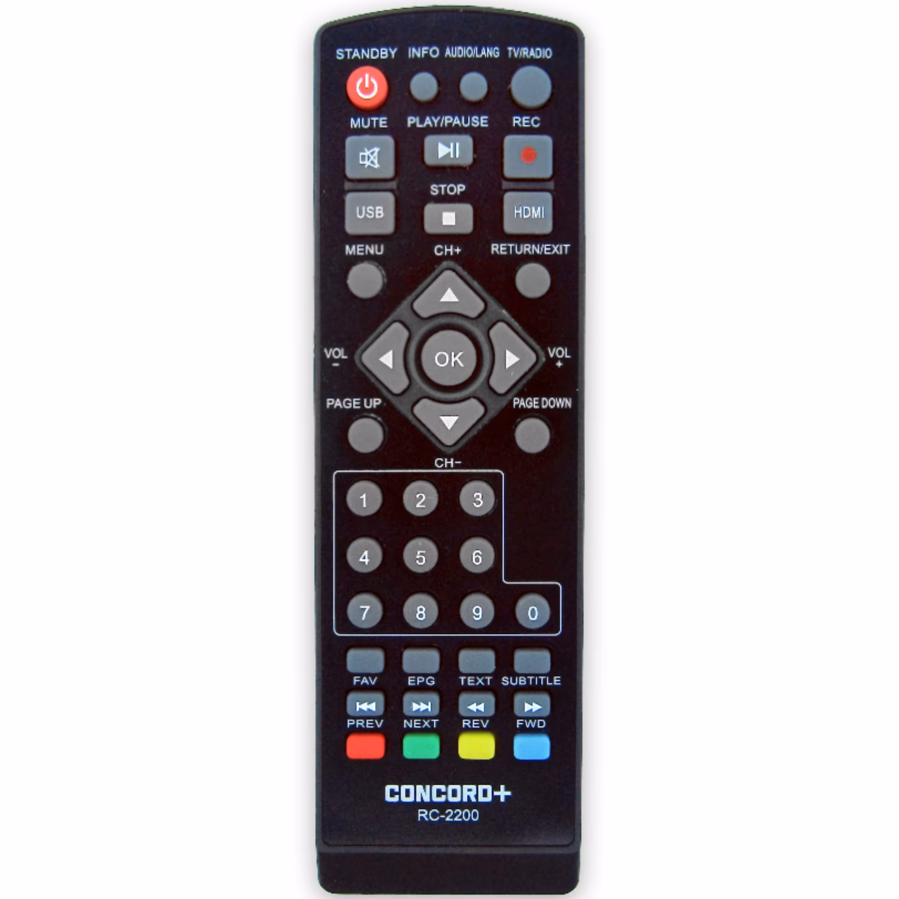 کنترل گیرنده دیجیتال کنکورد پلاس CONCORD مدل RC-2200