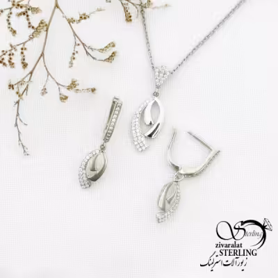 نیمست نقره با نگین اتمی طرح کلاسیک کد 13234