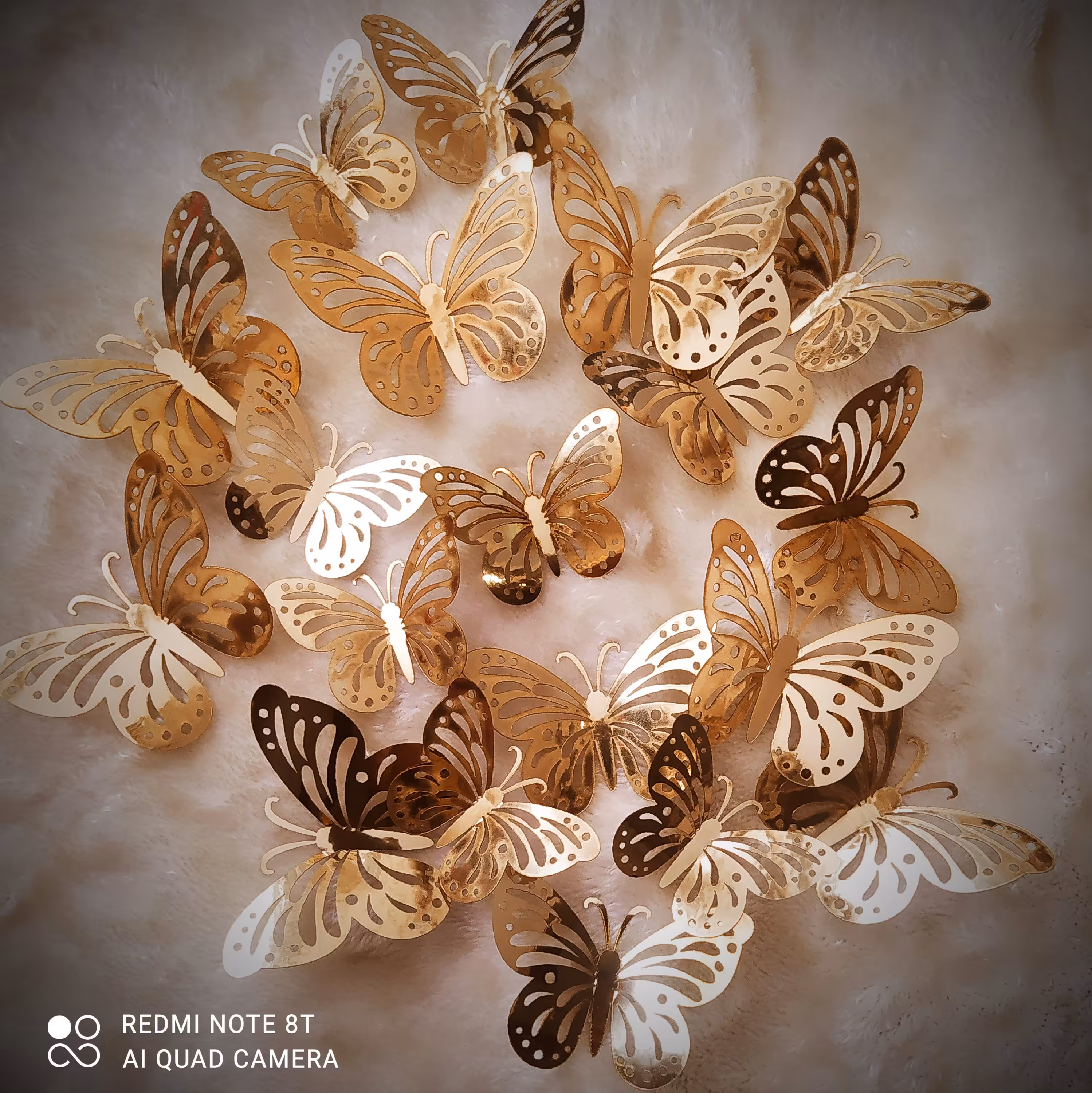 پروانه تزئینی مدل مشبک قابل شستشو 25عددی