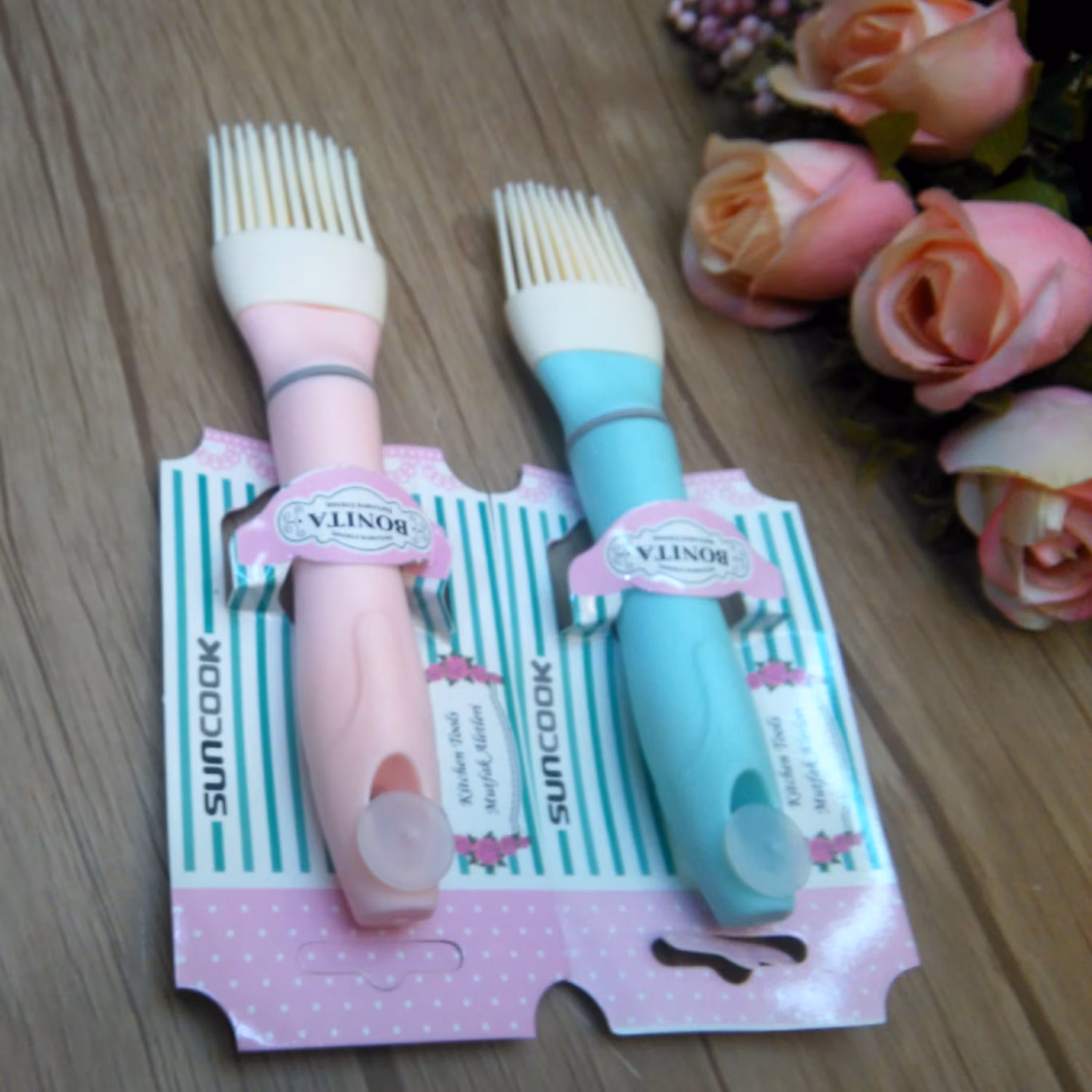 فرچه روغن و آبلیمو سیلیکونی دسته پلاستیک 