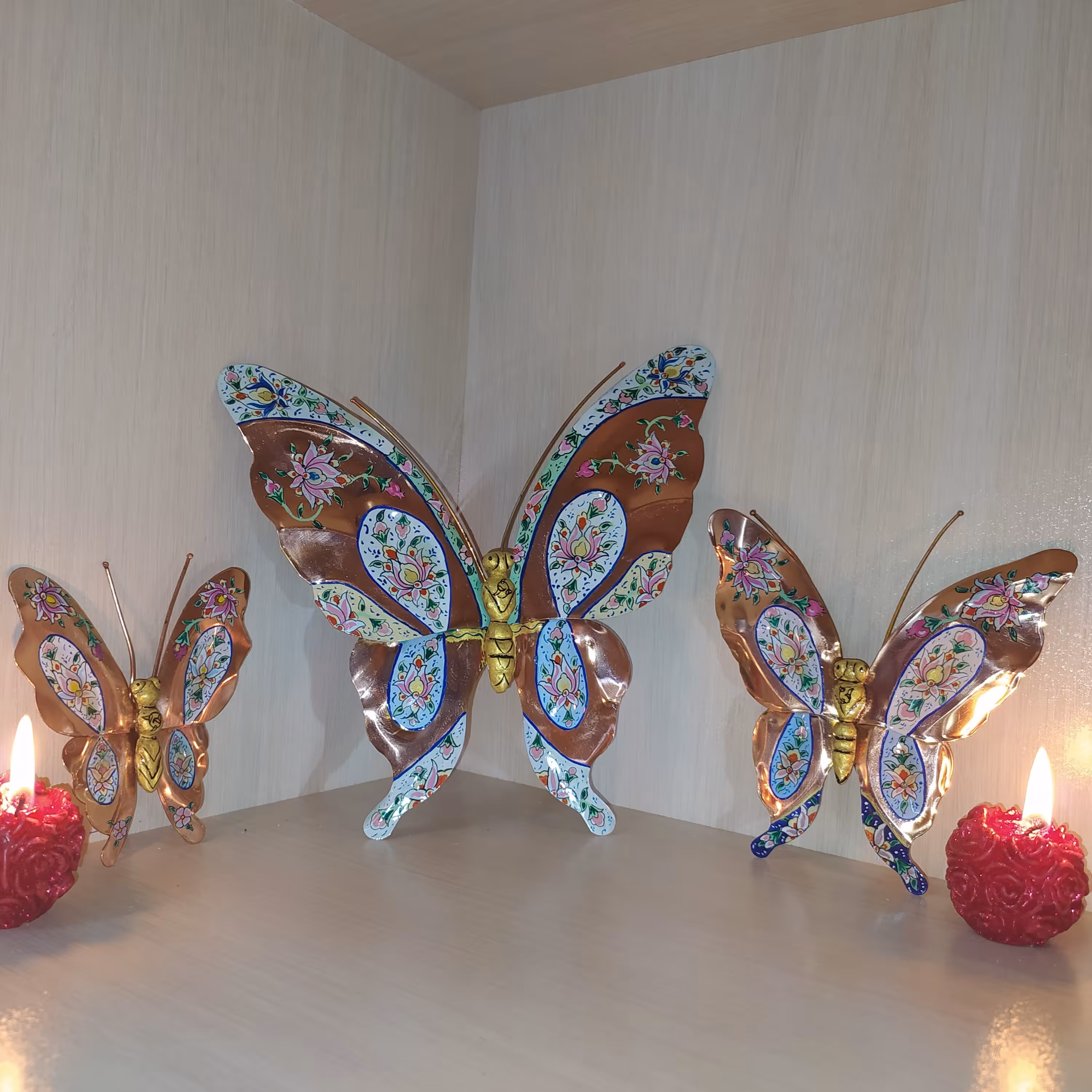 ست پروانه مس و پرداز