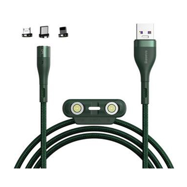 کابل تبدیل USB به USB-C/microUSB/لایتنینگ 1 متری بیسوس CA1T3-AG1