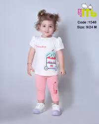 تیشرت و شلوارک توت فرنگی مهتا کد 1548