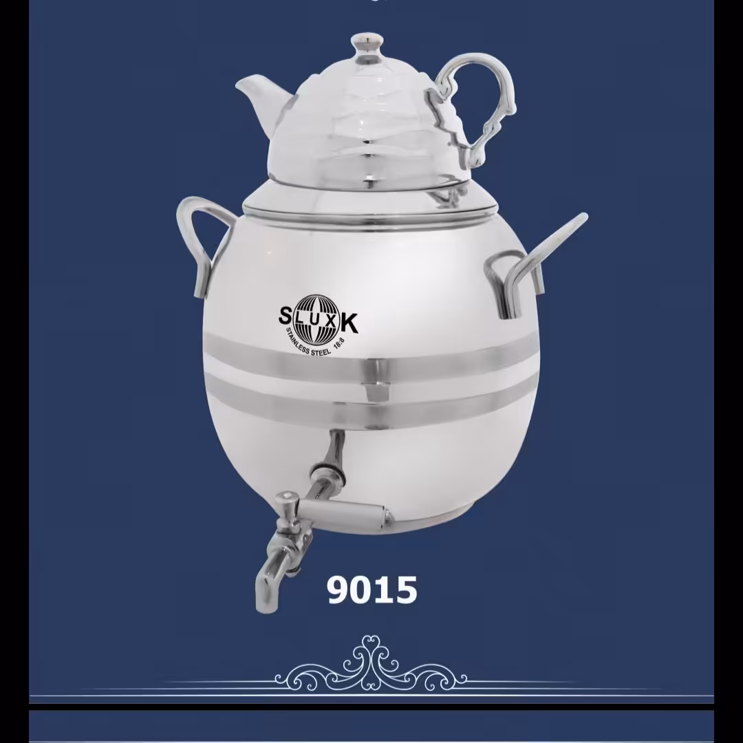 کتری و قوری کد 9015  مارک اس لوکس ورق ضخیم یک میل و کف چدن  و بسیار با کیفیت