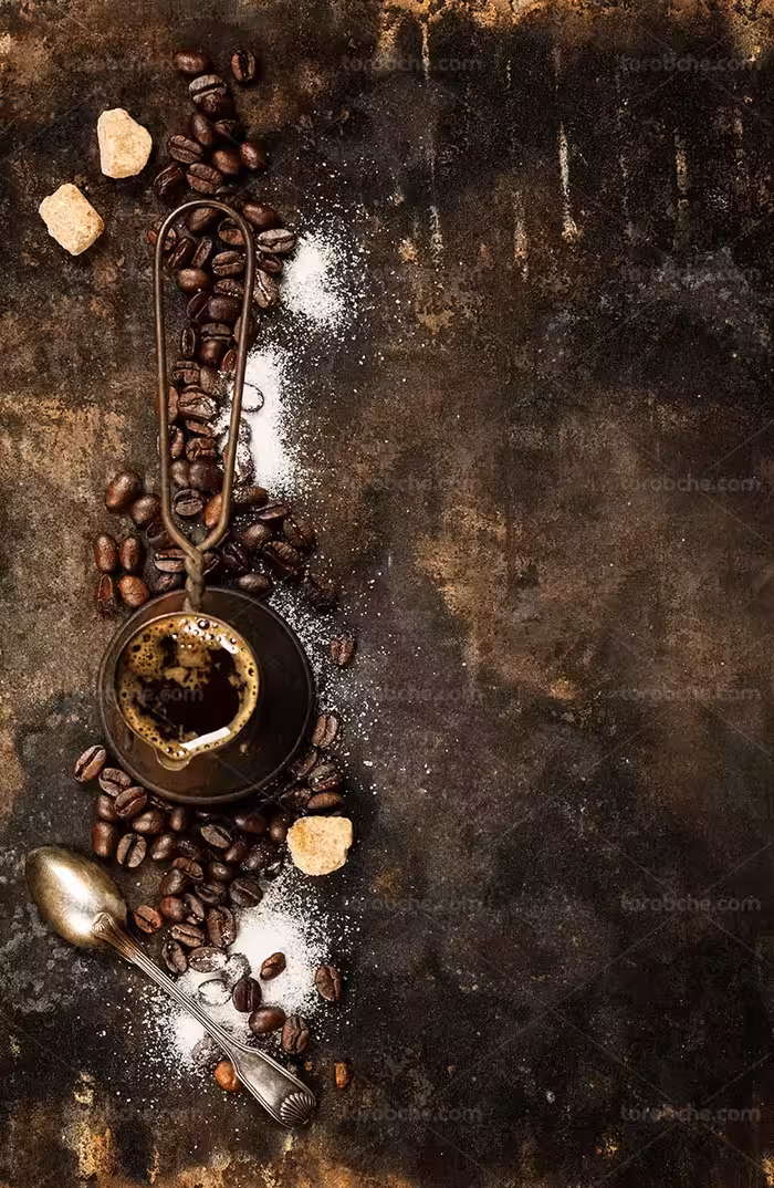 پس زمینه دانه های قهوه | گرافیک با طعم تربچه