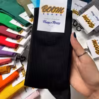 جوراب مشکی ساقدار ساده پنبه فری سایز