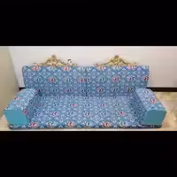  پشتی خلیجی مبل نما تاجدار مدل صدفی با پارچه شانل درجه یک