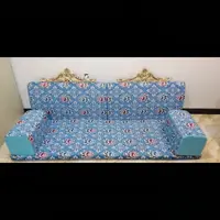  پشتی خلیجی مبل نما تاجدار مدل صدفی با پارچه شانل درجه یک