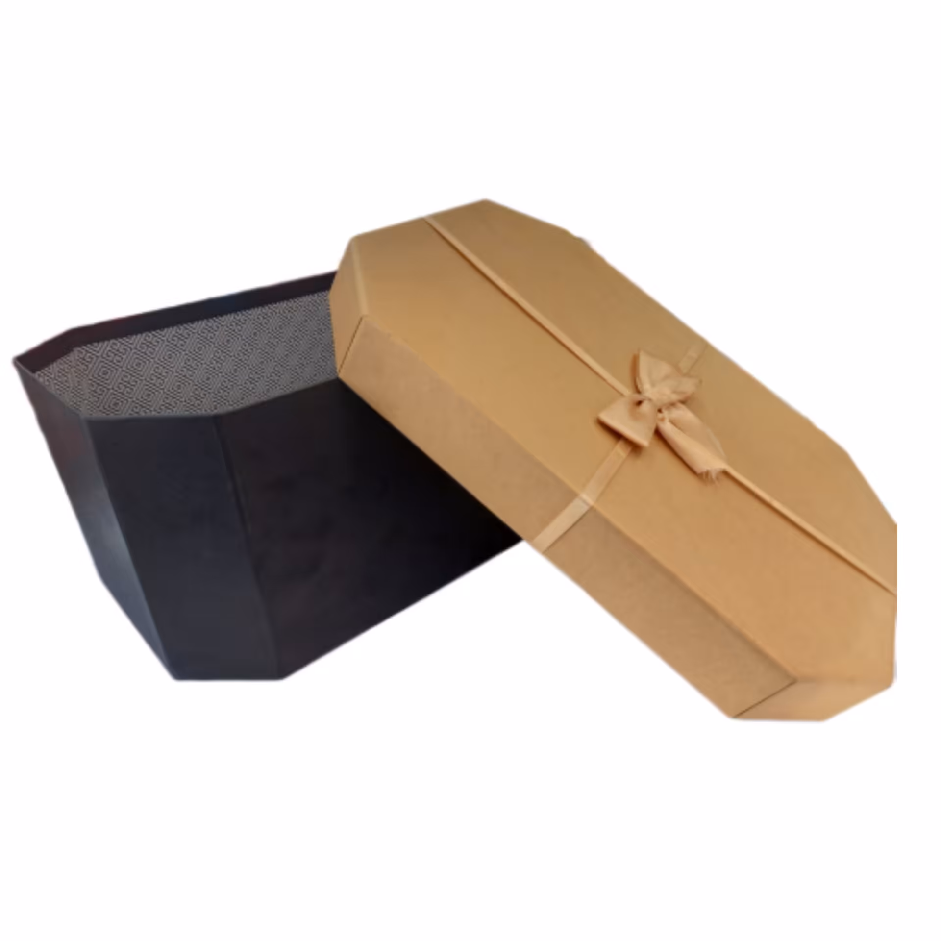 باکس هدیه   سایز بزرگ   مدل هشت ضلعی دو رنگ   