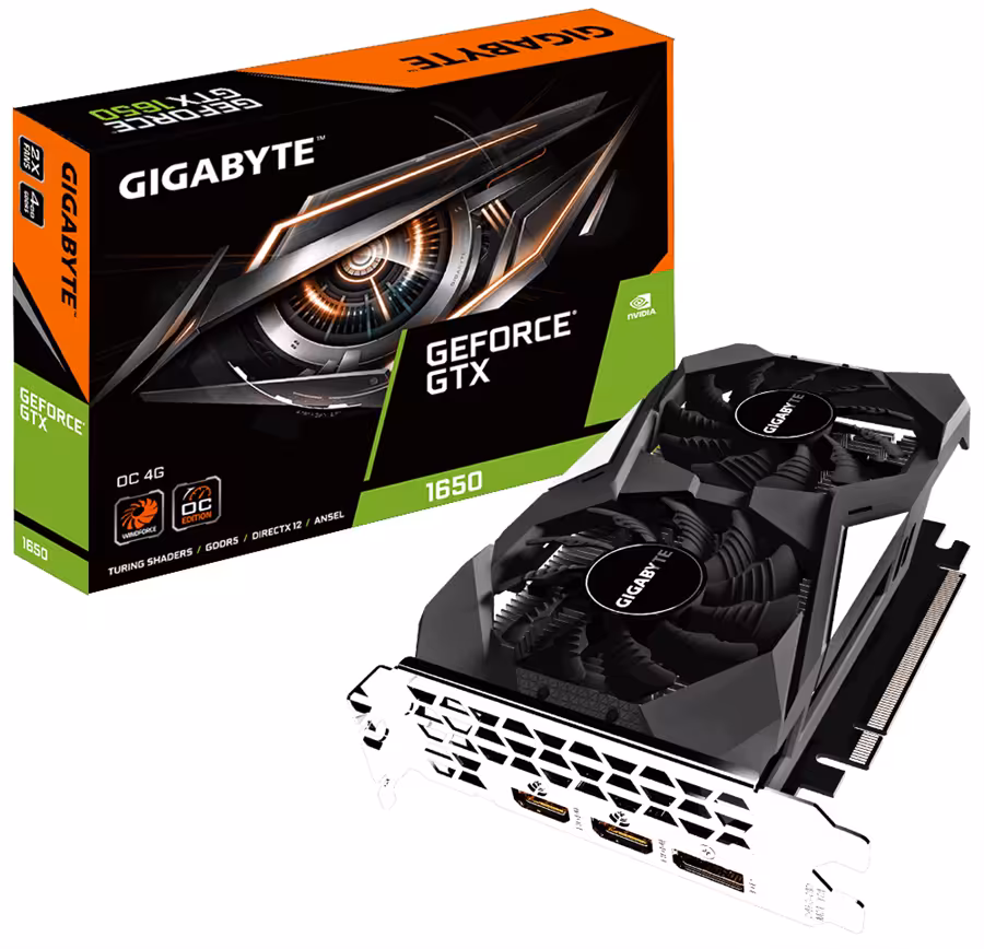 کارت گرافیک گیگابایت مدل GeForce GTX 1650 OC  با حافظه 4 گیگابایت