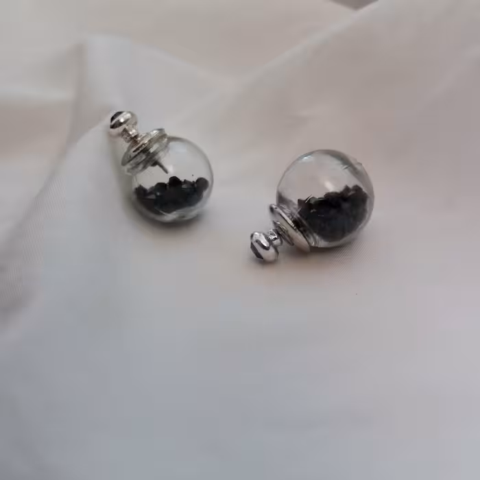 گوشواره طرح لامپی منجق دار دو منظوره برند acc آبکاری شده و ضدحساسیت تحت لیسانس آلمان