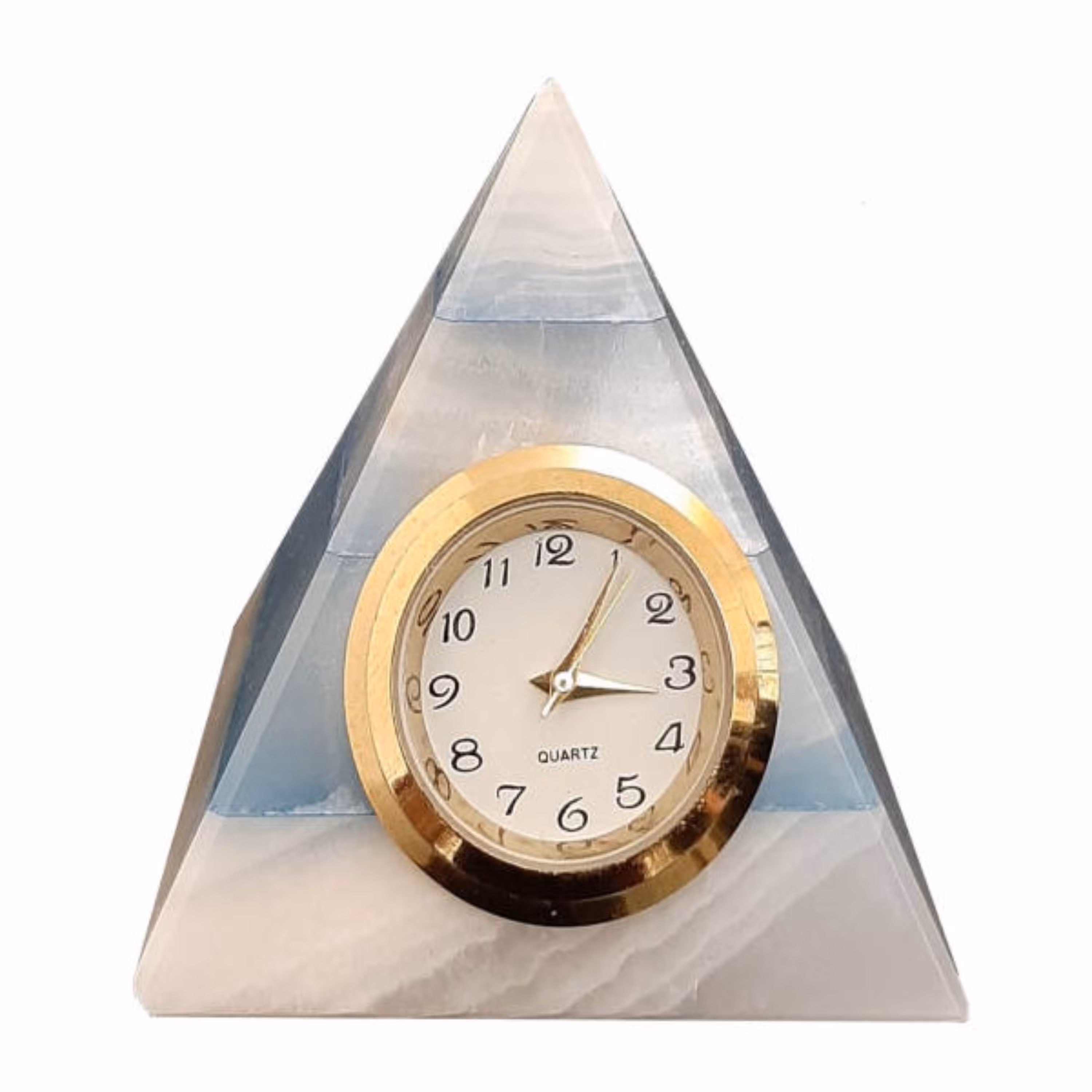 ساعت رومیزی سنگ مرمر طرح هرم کد M1048