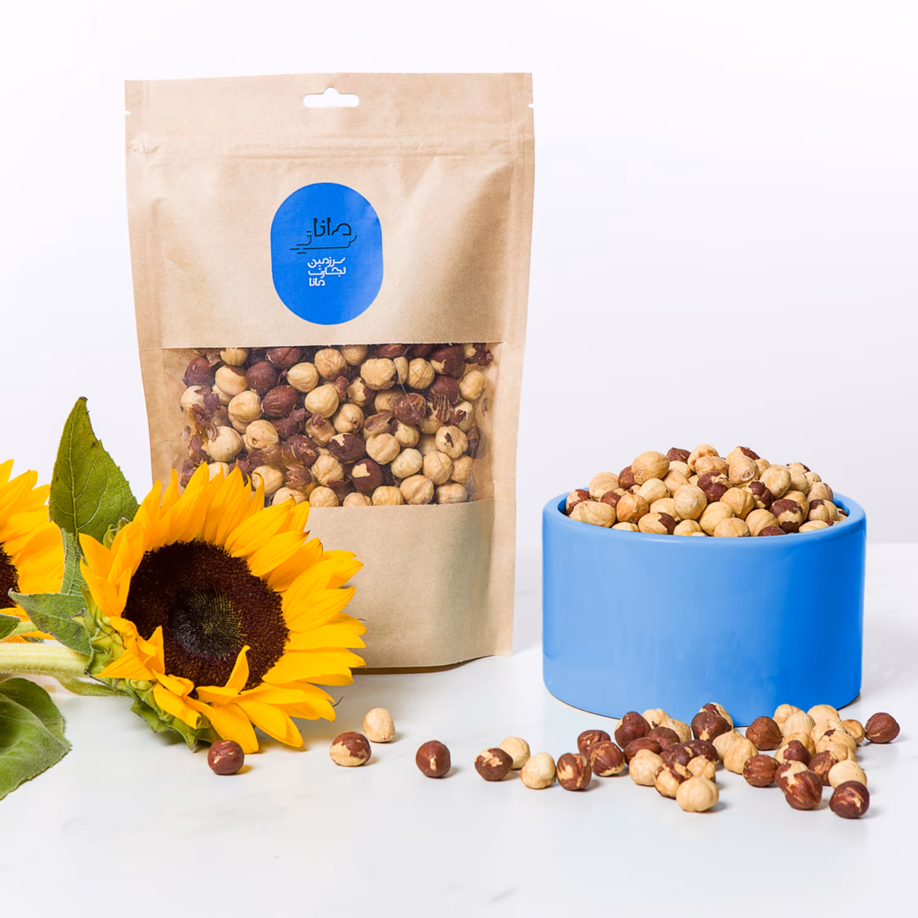 مغز فندق سفید بوداده 500 گرمی 