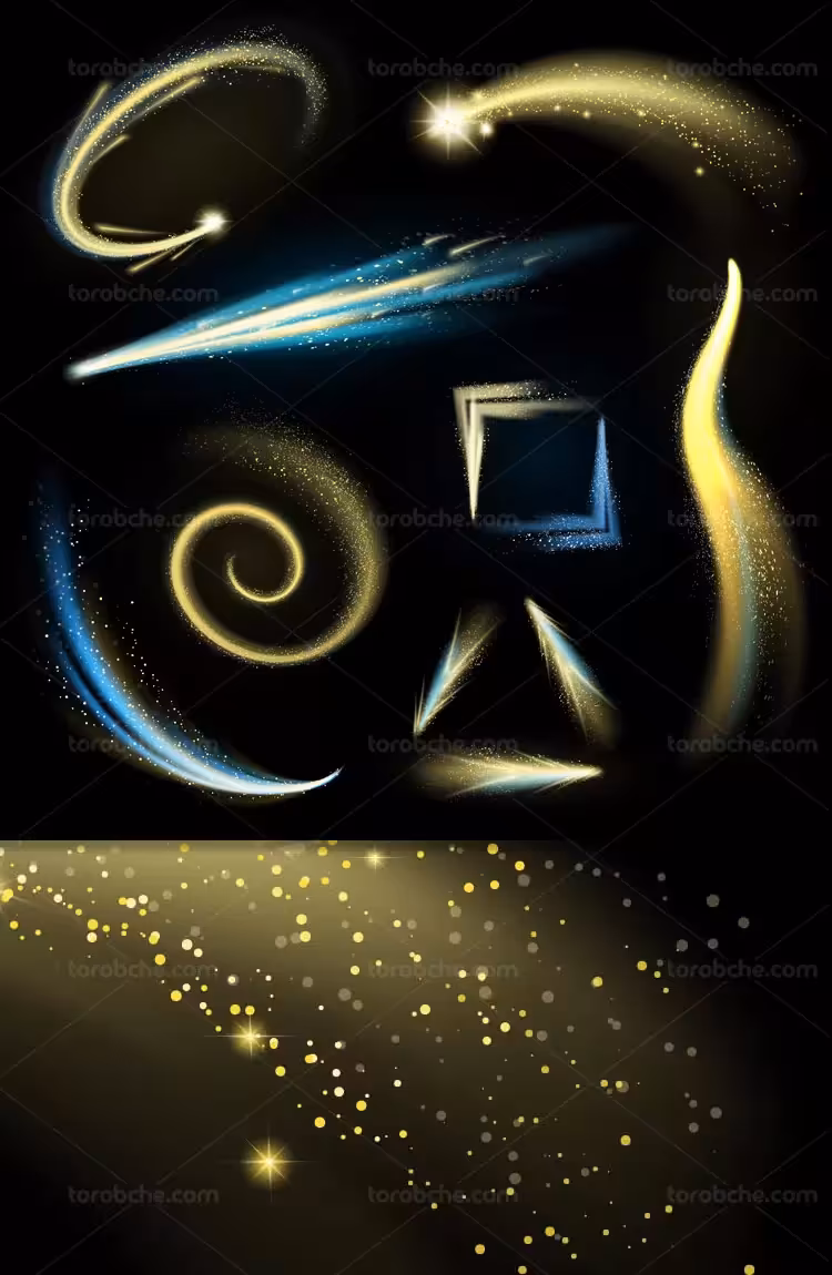 وکتور حاله های نور کهکشانی | گرافیک با طعم تربچه