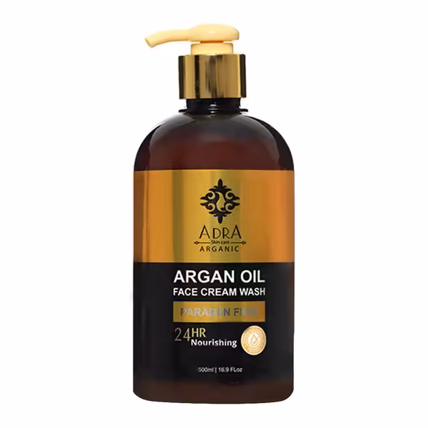 ژل شستشوی صورت کرمی حاوی روغن آرگان آدرا