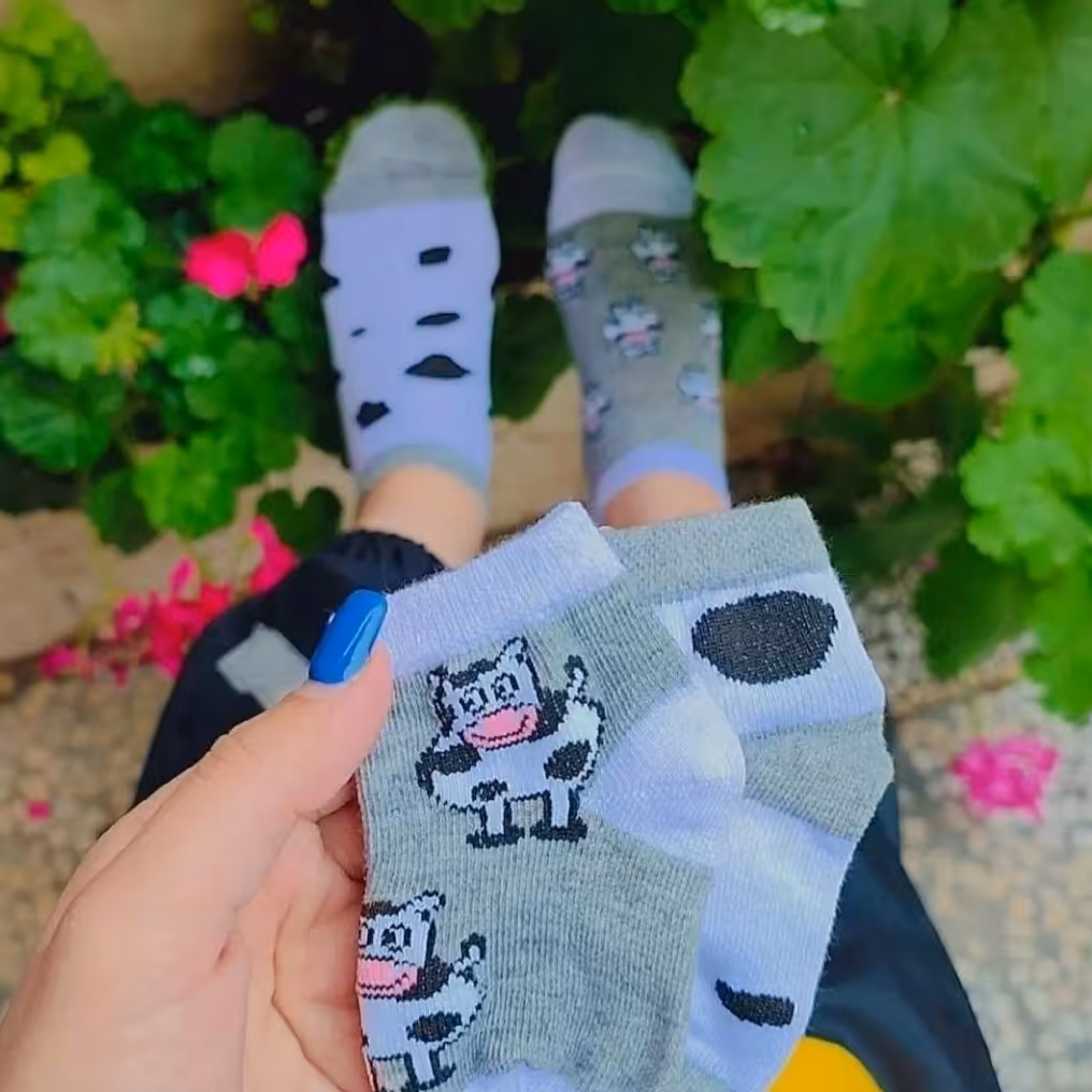 جوراب ست مادر فرزندی تابه تا مچی طرح گاو قیمت هرجفت جوراب ذکر شده(برای ست دوتایی دو عدد ثبت سفارش شود)