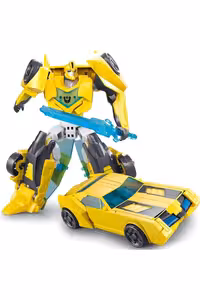 ماشین اسباب بازی زرد بوت پوتین که می تواند در 7 مرحله با بدنه فلزی 20 سانتی متر تغییر یابد Mofy Baby