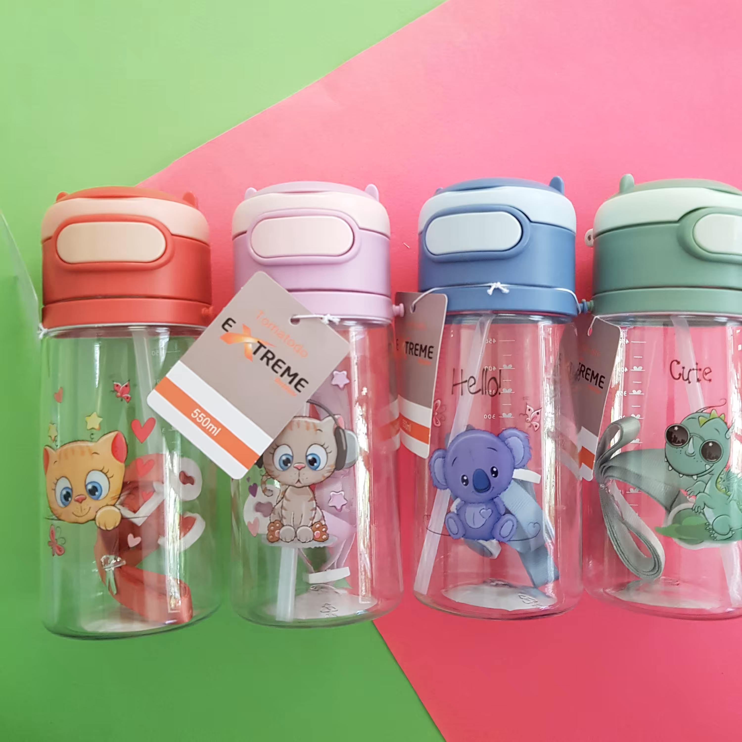 قمقمه نی دار بچه گانه 550 میل کیفیت عالی