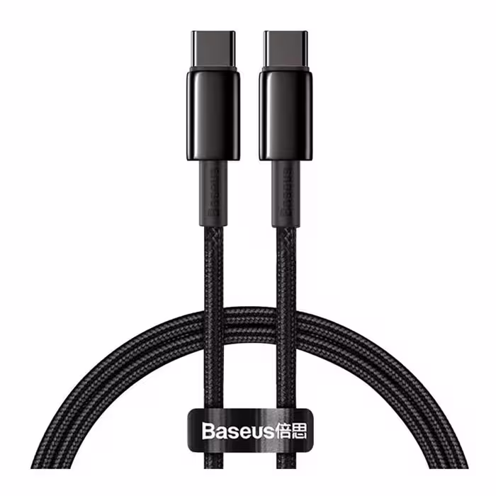 قیمت و خرید کابل 1 متری USB-C بیسوس مدل Tungsten Gold CATWJ-01 | یاس ارتباط