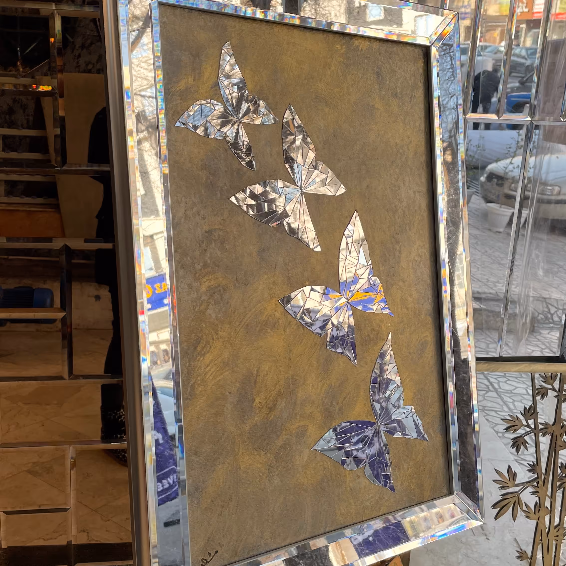 تابلو آینه ای رقص پروانه ها 50در70