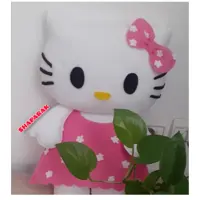 عروســک کــیتی  سایز بزرگ  50 سانتـی مناسب دکوری و کادویی  قد  جنس نمدی پرشده با الیاف 