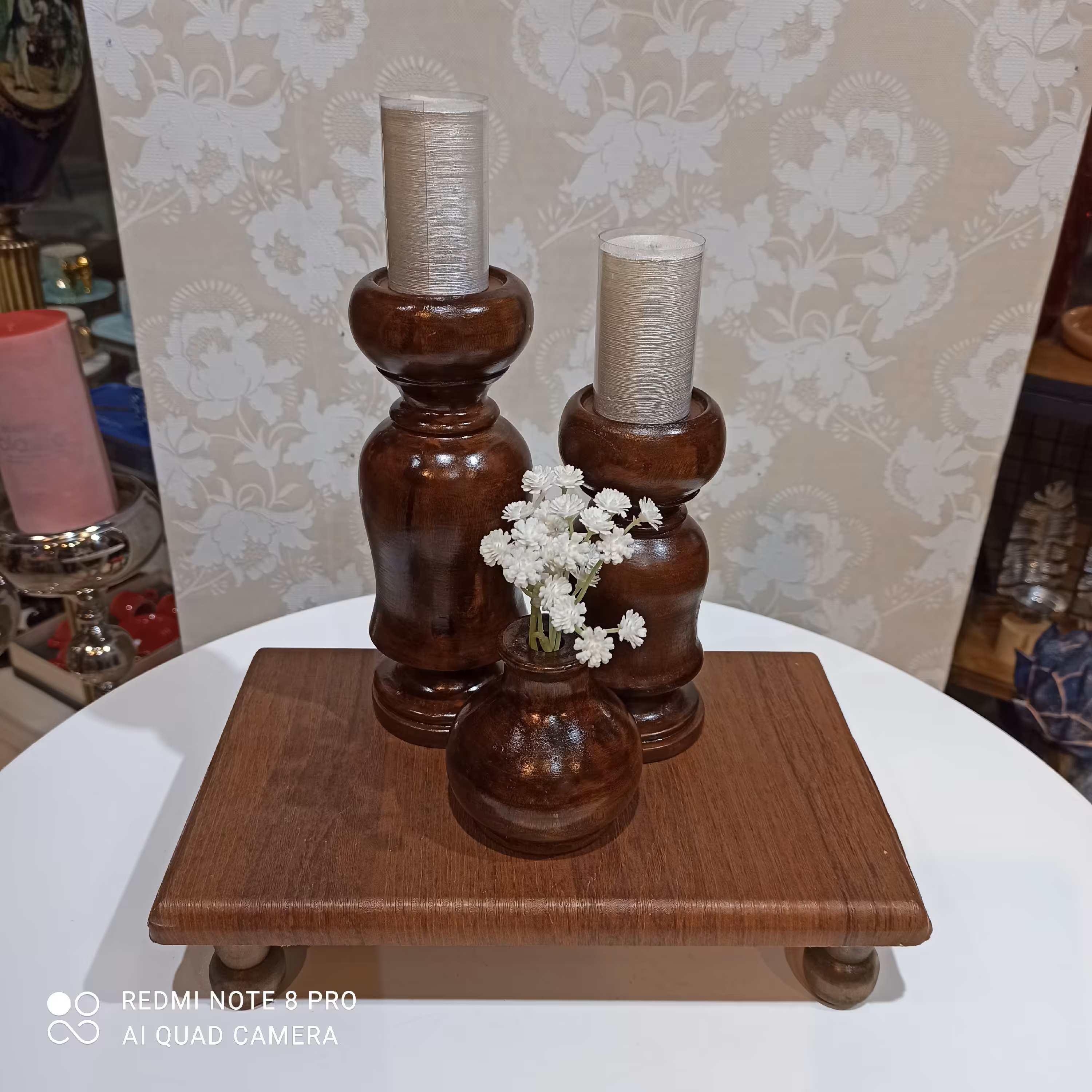 شمعدانی شمعدانی چوبی کد1