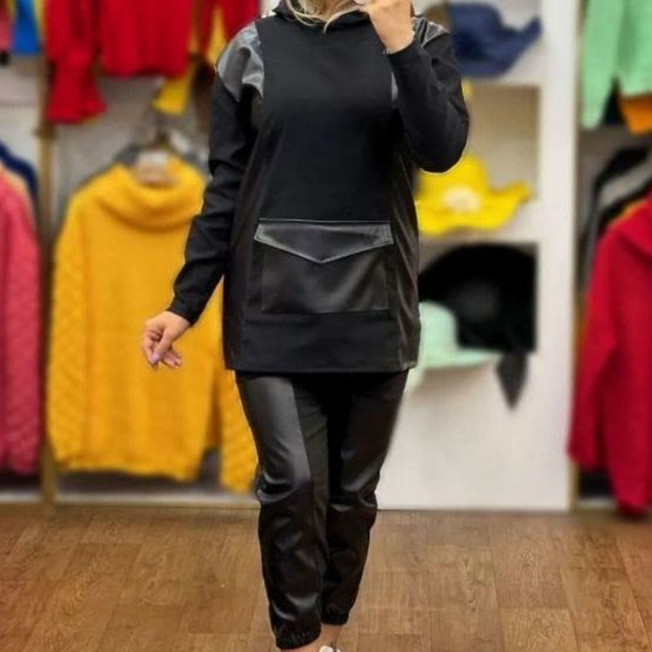 ست لباس چرمی چهارفصل زنانه د