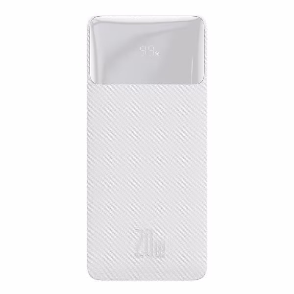 پاوربانک 30000 بیسوس Baseus Bipow Digital Display PPBD30K PPDML-N02 توان 20 وات (سفید)
