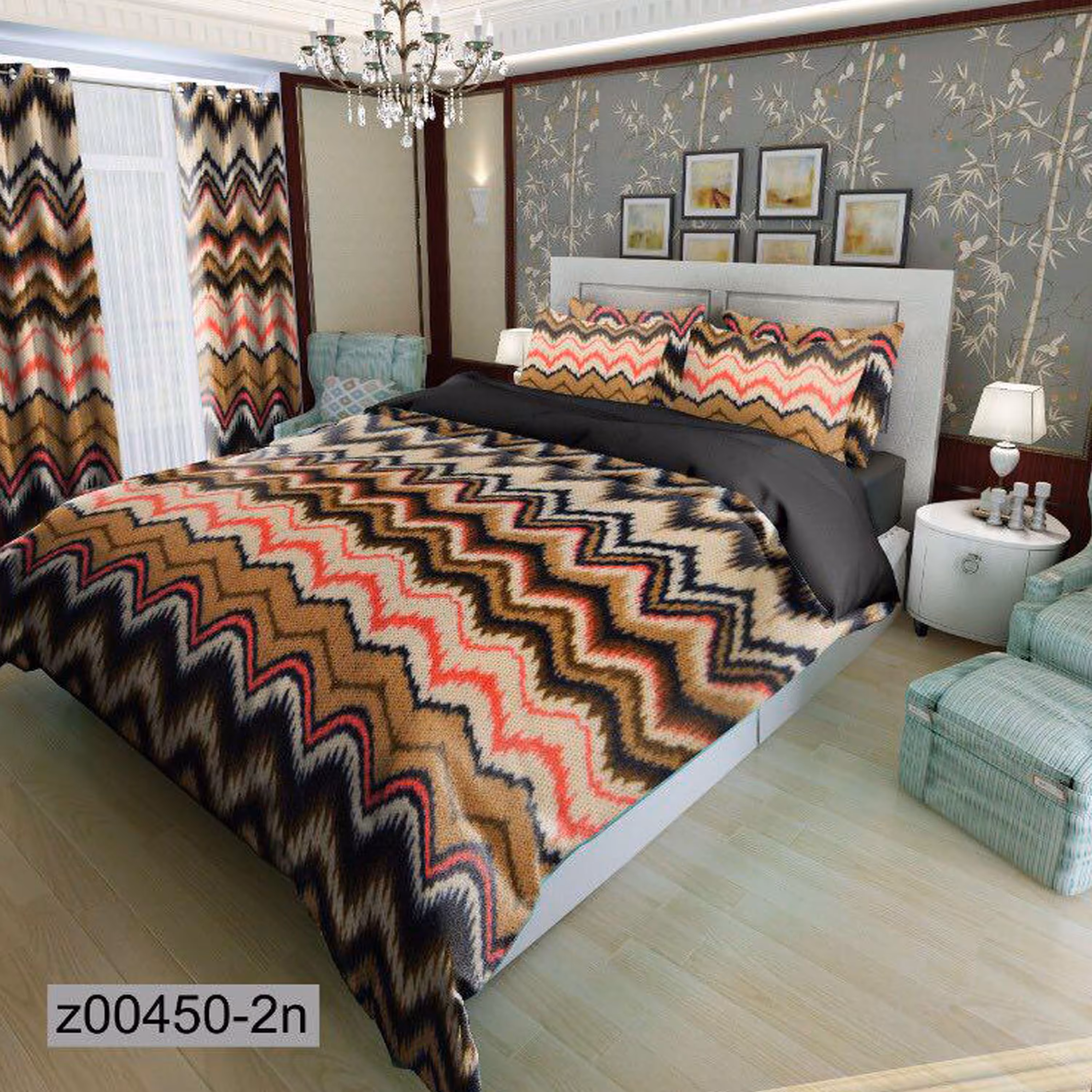 سرویس روتختی 2 نفره تنسل چاپی برندترک لند(Turk Land) z 450