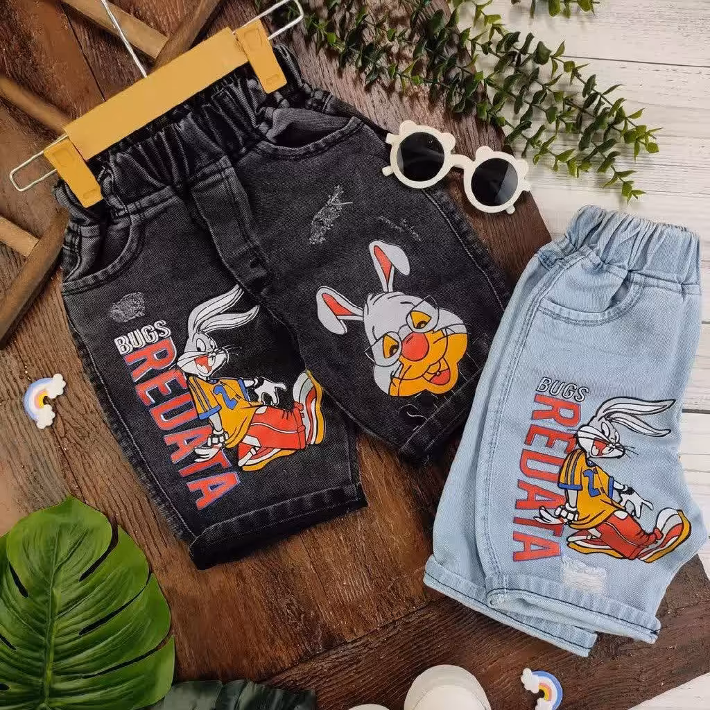 شلوارک جین اسپرت خرگوش